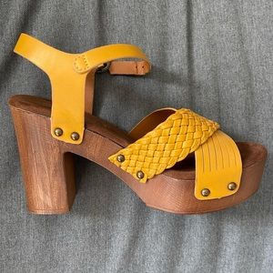 Miss braided strap platform sandal